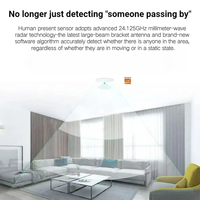 Tuya Wifi Zigbee Capteur de détection de présence humaine Interrupteurs inductifs Capteur de mouvement humain intelligent Installation encastrée au plafond