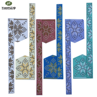 Kit de broderie au point de croix pour hommes africains, appliques de poche, patchs 100 % polyester, motif floral brodé pour DIY ethnique