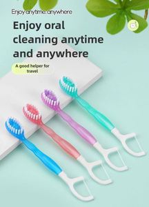 Cepillo de Dientes Portátil Mini de Cerdas Medianas de Nylon Pre-empastado Desechable para Adultos con Pasta Dental Integrada para Viajes - Product Image 2