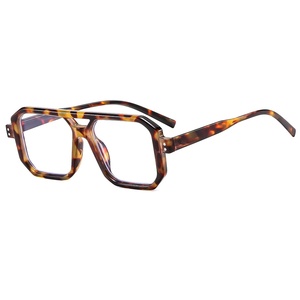 Gafas de Sol Vintage de Marca de Lujo, Unisex, Nuevas, a la Moda, Montura Cuadrada Extra Grande, Doble Puente, Logotipo Personalizado, UV400, Acrílico, Metal, PC - Product Image 6