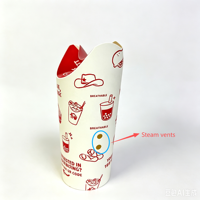 Gobelets en papier kraft de qualité alimentaire personnalisés, gobelets jetables pour frites, gobelets pliables pour emporter, gobelets pour collations pour poulet/popcorn