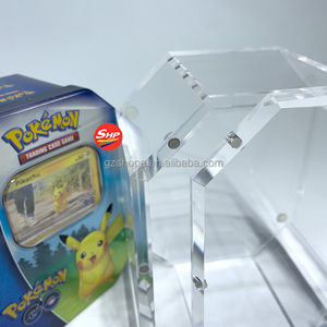 Boîte en étain Pokemon de conception personnalisée SHP, boîte de présentation en acrylique transparente octogonale pour boîte en étain TCG Pokemon <span class=keywords><strong>Go</strong></span> avec couvercle magnétique - Product Image 4
