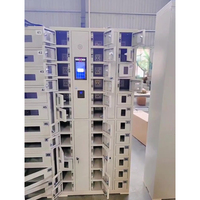 Station de charge pour téléphone Kiosque Assemblé Serrure à clé RFID et Reconnaissance d'empreintes digitales Casier de charge pour téléphone portable
