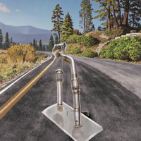 Catalyseur EXR 3 pouces 200 cellules en acier inoxydable poli de 1,5 mm d'épaisseur, universel, entrée de downpipe, pour système d'échappement Saab 9-5, garantie 1 an