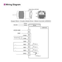 Moteur pas à pas servo Uirobot UIM4247CMB 24-48VDC 1.68A avec frein et encodeur pour un contrôle de mouvement de précision