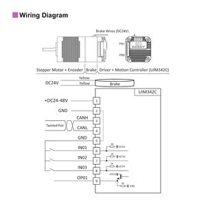 ยูโรบอท UIM4247CMB เซอร์โวสเต็ปเปอร์มอเตอร์ 24-48VDC 1.68A พร้อมเบรกและตัวเข้ารหัสเพื่อการควบคุมการเคลื่อนที่ที่แม่นยำ - Product Image 6