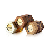 Boîtes cadeaux en carton rigide avec logo personnalisé, boîte à miel avec lamination mate, revêtement UV, gaufrage, emballage de luxe