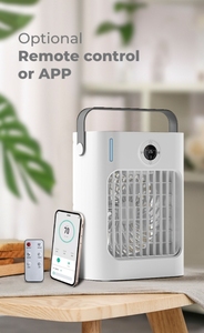 Petit <span class=keywords><strong>climatiseur</strong></span> d'air domestique, ventilateur, refroidisseur d'eau 700 ml, poignée portable, petit ventilateur électrique <span class=keywords><strong>avec</strong></span> glaçons - Product Image 5