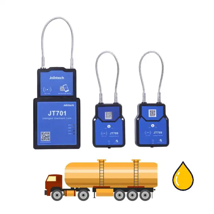 Jointech Jt701 Logistieke Levering Diesel Brandstoftank Coover Api Coupler Smart Gps Kabel Lock Voor Vrachtwagen