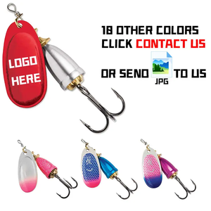 Tùy Chỉnh In Sống Bait Chuông Hình Dạng Kim Loại Muỗng Spinner Lures Với Treble Móc - Product Image 5