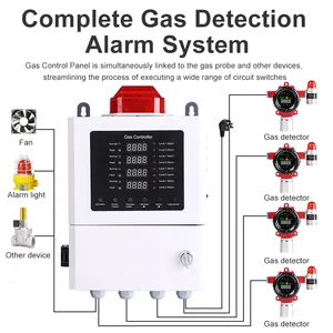 RTTPP Fixed Gas Content Leak Alarm LEL Monitor / LPG / EX / COMB / Natural Combustible Gas Detector