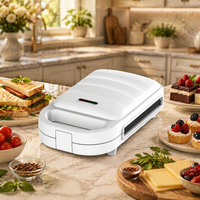 Machine à sandwich 3 en 1 avec plaques amovibles antiadhésives, machine à sandwich pour le petit-déjeuner, grill électrique