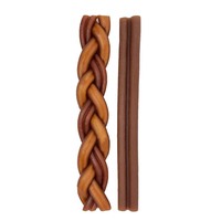 Tongkat gigi anjing yang dapat disesuaikan simulasi pizza sapi kepang tongkat bully mudah untuk makanan ringan anjing