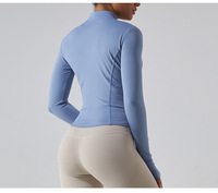 Vestes de sport ajustées zippées pour femmes, idéales pour l'entraînement, la course, le yoga, la gym et les activités sportives