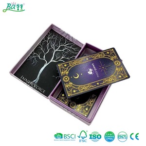 Lussuose carte dei tarocchi con Design personalizzato in lamina d'oro letture personali per i cercatori spirituali materiale cartaceo con imballaggio personalizzato - Product Image 1