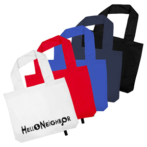 Trong kho 5 màu sắc công cụ <span class=keywords><strong>Tote</strong></span> Túi với cơ sở miếng vải hình tam giác túi nylon ban nhạc đàn hồi mà giữ các nếp gấp túi biểu tượng tùy chỉnh 190t Nylon nlb003 - Product Image 1