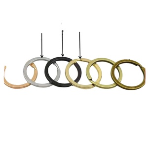 Porte-clés en métal Haokea, chromé, <span class=keywords><strong>30</strong></span> mm de large, en acier inoxydable, double couche, fer lisse - Product Image 1