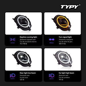 TYPY Nuevo Faro LED Mejorado, Lámpara Delantera Completa Modificada para BMW Mini F56 2014-2021, Señales de Giro, Luces de Circulación Diurna - Product Image 3