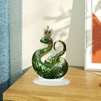 Ornement de bureau décoratif en acrylique en forme de serpent, style rustique campagnard, imprimé UV, découpé au laser, pour décoration de table de football d'intérieur