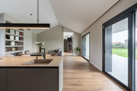 Meubles design modernes Armoires de cuisine en bois massif de forme luxueuse
