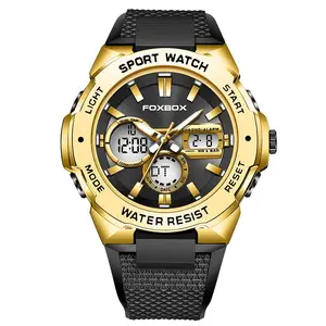 Lige 2023จอแสดงผล LCD ใหม่นาฬิกาข้อมือสำหรับผู้ชายนาฬิกาสปอร์ตเรืองแสง5Bar ควอตซ์กันน้ำ