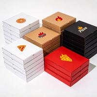 Boîte à pizza en carton ondulé personnalisée avec impression de logo sur mesure en gros