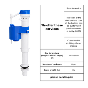 Valve de remplissage de toilettes réglable anti-siphon avec arrêt de pression silencieux et options de filetage multiples - Product Image 5