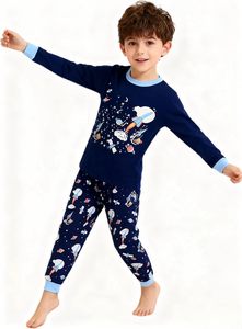 Ensemble de pyjama d'hiver pour garçons, dessin animé, manches longues, coton, lumineux dans le noir, imprimé doux, deux pièces, 3-9 ans, <span class=keywords><strong>taille</strong></span> DE 98-134 - Product Image 5