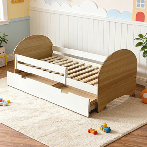 <span class=keywords><strong>Letto</strong></span> <span class=keywords><strong>singolo</strong></span> Montessori per bambini con sponda, in legno, con cassetto contenitore - Product Image 2