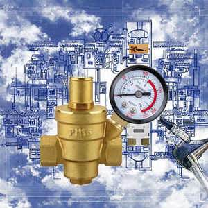 Válvula reductora de presión de latón con manómetro de la fábrica de válvulas Shanghai Lianggong, válvula de bola roscada, ¡gran oferta! - Product Image 3