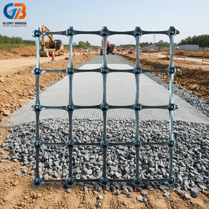 แผ่นตาข่ายโพลีเอสเตอร์/พีพี ความต้านทานแรงดึงสูง Glory Bridge <span class=keywords><strong>TGSG</strong></span> 40x40kn พร้อมการรับประกัน 5 ปีขึ้นไป สำหรับงานก่อสร้างทางรถวิ่งและถนน - Product Image 1
