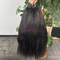 Extensions de cheveux humains pré-bouclées en plumes 100 % naturelles non traitées pour le crochet, pointe en plume, vente en gros