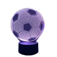 Veilleuse LED 3D moderne créative 30 mini lampe de table logo de club de football blanc chaud ABS pour maison intelligente 5V enfichable pour le salon