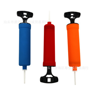 Mini Air Pump Plastic Manual Hand Push For Ball Inflating Portable With Valve Adapter 17cm Length - Product Image 2