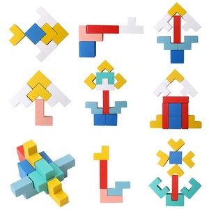 Juguete Montessori, Bloques de Construcción de Madera Multifuncionales, Rompecabezas de Colores, Juego de Apilamiento, Juguete Educativo de Madera para Niños, Regalo - Product Image 5