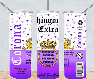Vaso de acero inoxidable Chingona mama de cerveza mexicana Corona de 20oz personalizado más nuevo con pajita, vasos de viaje de doble pared para madre - Product Image 3