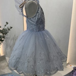 Vestido de Ballet Profesional <span class=keywords><strong>con</strong></span> Adornos para Niñas, Tutú de Tul <span class=keywords><strong>con</strong></span> Lentejuelas y Encaje, Ideal para Recital - Product Image 3