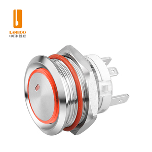 LANBOO New High Current Switch 19mm Small Size 23.2MM 15A IP67 Long Life Perfect LED Buttons Metal Push Button Switch