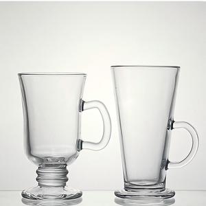 Vente en gros de tasses à expresso japonaises en <span class=keywords><strong>verre</strong></span> résistant à la chaleur de 250 ml (8 oz) avec poignées, mugs en <span class=keywords><strong>verre</strong></span> transparent côtelé - Product Image 4