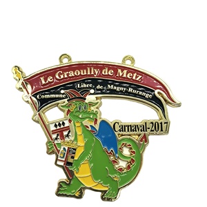 <span class=keywords><strong>Final</strong></span> <span class=keywords><strong>Fantasy</strong></span> personnalisé 3D Rasied émail doux dinosaure Logo forme Karnevalsorden médailles de karaté personnalisées médaille de carnaval avec lanière - Product Image 1
