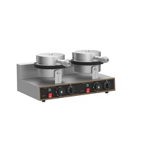 Machine de fabrication de cône de gaufre commerciale électrique à 2 plaques automatique pour collation à la crème glacée 220V état neuf