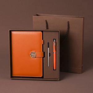 Juego de Regalo Promocional Empresarial con Logotipo Personalizado, Impresión UV Hecha a Mano, Color Personalizado, Incluye Bolígrafo y Artículos de Oficina de Cuero - Product Image 5