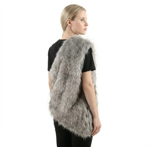 Women's Faux <b>Fur</b> Shoulder <b>Shawl</b> Long Hair Plush Wrap Winter Cape Medieval Viking Cosplay Accessory - Product Image 5