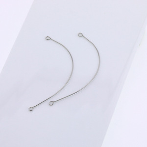 Boucles d'oreilles artisanales hypoallergéniques, crochets de boucles d'oreilles en acier inoxydable or argent 65mm pour <span class=keywords><strong>la</strong></span> fabrication de bijoux à bricoler soi-même - Product Image 3