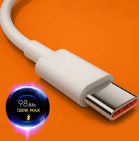 Câble de charge super rapide Type-C 6A 120W Gold Standard avec gaine TPE, synchronisation de données haute vitesse pour Xiaomi 11/12/13/14 K50 K60 K70