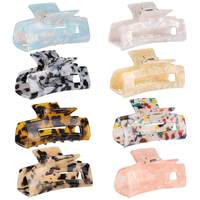 Pinces à cheveux carrées en acrylique pour femmes, accessoires de mode, pinces à griffes en acrylique pour filles et femmes