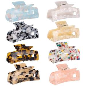 Pinzas de Pelo Cuadradas de Acrílico para Mujer, Pinzas de Pelo Modernas, Accesorios para el Cabello, Pinza de Pelo de Acrílico para Niñas y Mujeres - Product Image 1