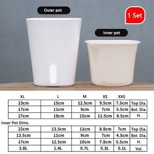 Maceta de Plástico de 3/4/5/6/9 Pulgadas para Plantas Suculentas, con Sistema de Riego Automático de 2 Capas, para Hogar y Jardín - Product Image 2