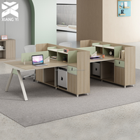 Bureau informatique avec tiroirs latéraux pour 2 personnes, postes de travail en îlot, table de bureau, bureau du personnel, Scrivania, Mesa De Oficina, bureau de direction