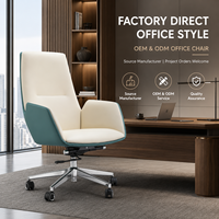 Chaise de bureau moderne pivotante en cuir, réglable en hauteur, avec base chromée, idéale pour les salles de conférence, les bureaux de direction et le télétravail – Offre Spéciale